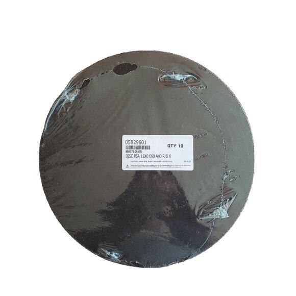12" Diam, 60 Grit Aluminum Oxide Adhesive PSA Disc 10 Pieces Box Part#05829601🛒 - Picture 1 of 12